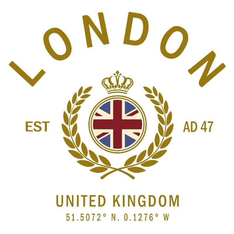 Écusson Londres Drapeau UK doré
