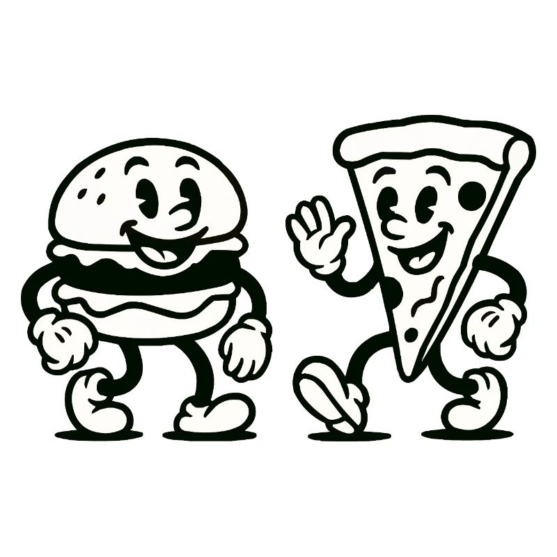 Burger Pizza Comic