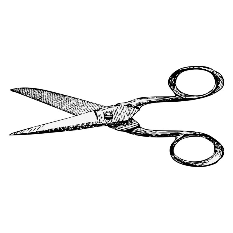 Scissors drawing barber