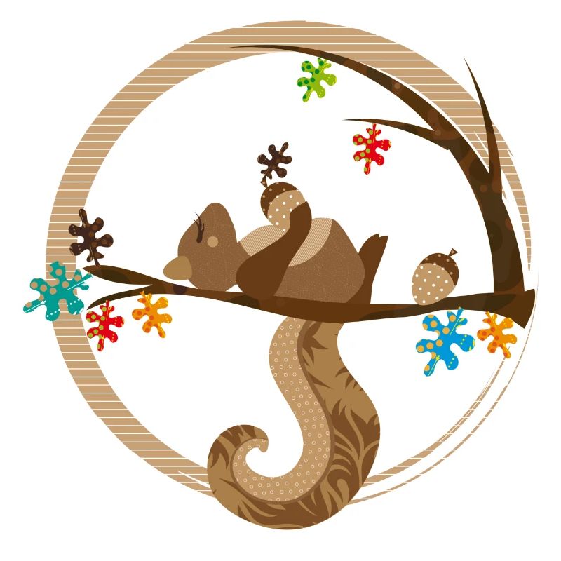 Ein Eichhörnchen schläft