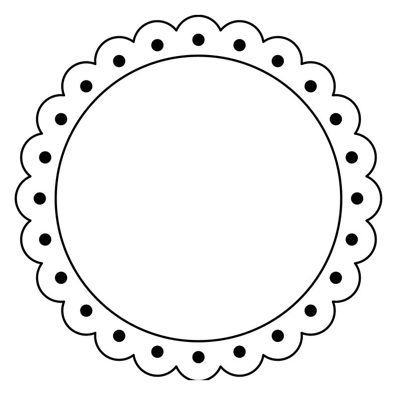 round frame contour wave edge