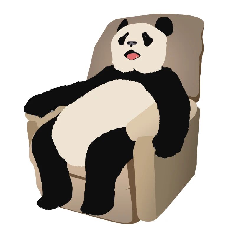 Panda sur le fauteuil