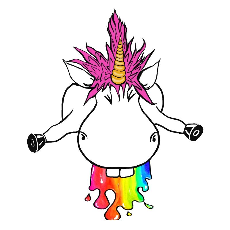 Regenbogen Einhorn Farbklecks Regenbogenkotze