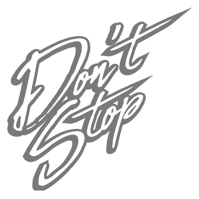 don t stop contour text logo races do not stop