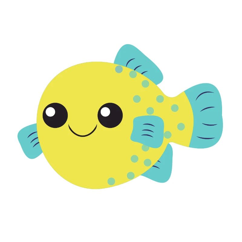 Poisson-globe, poisson mignon, océan,