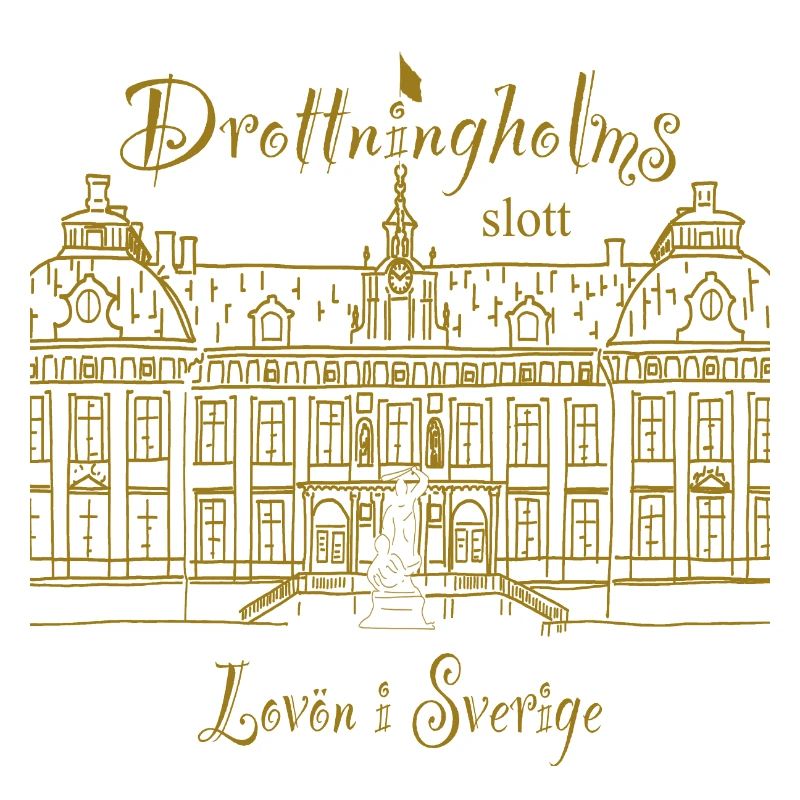 Suède Palais de Drottningholm, dessin à la main