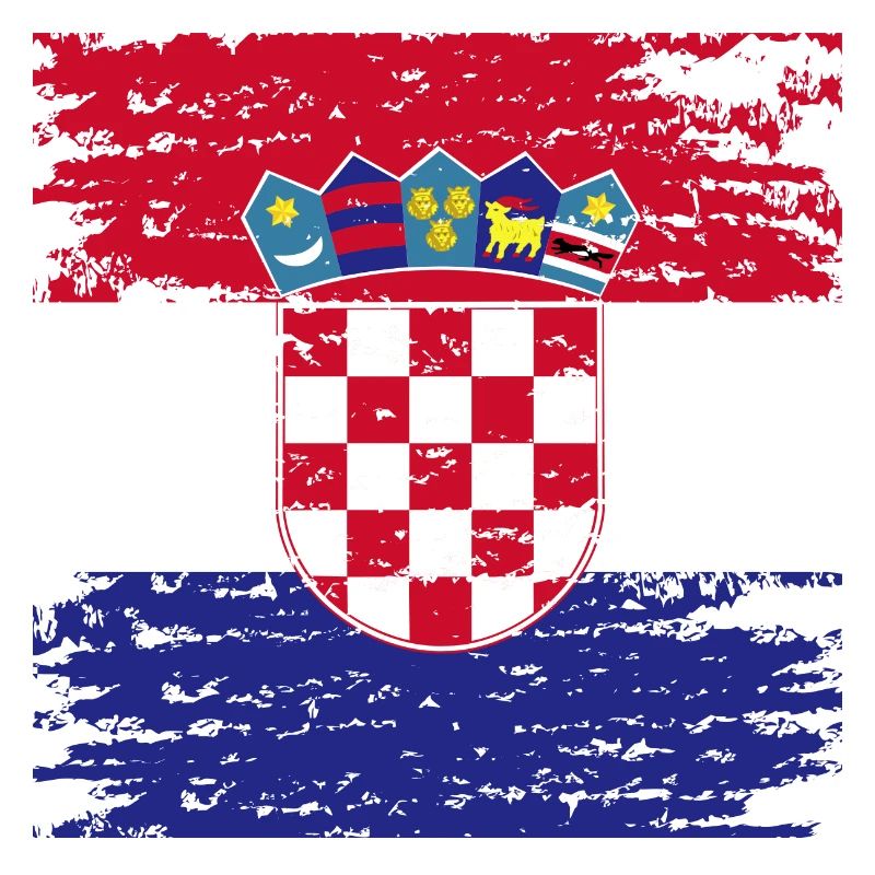 Authentisches kroatisches Flaggenwappen