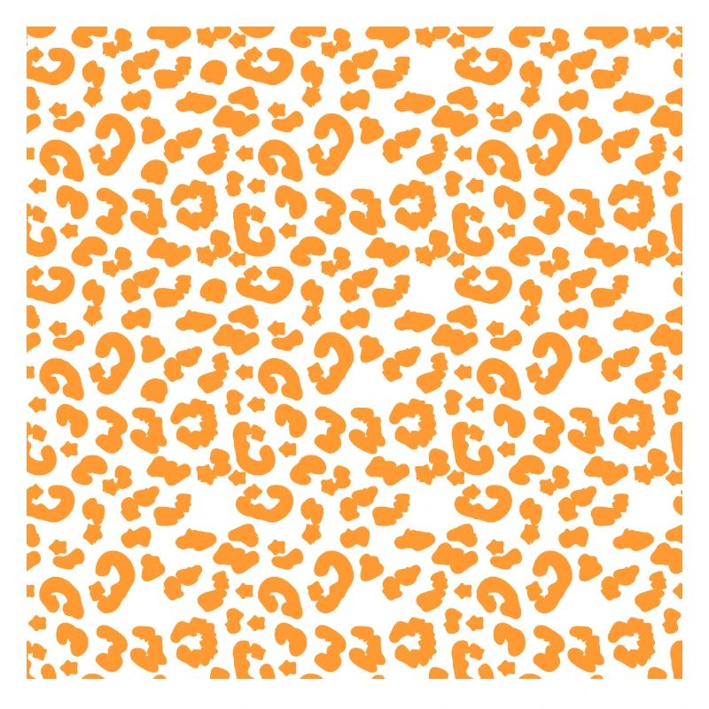 Leopard Pattern Pattern in Orange on Black