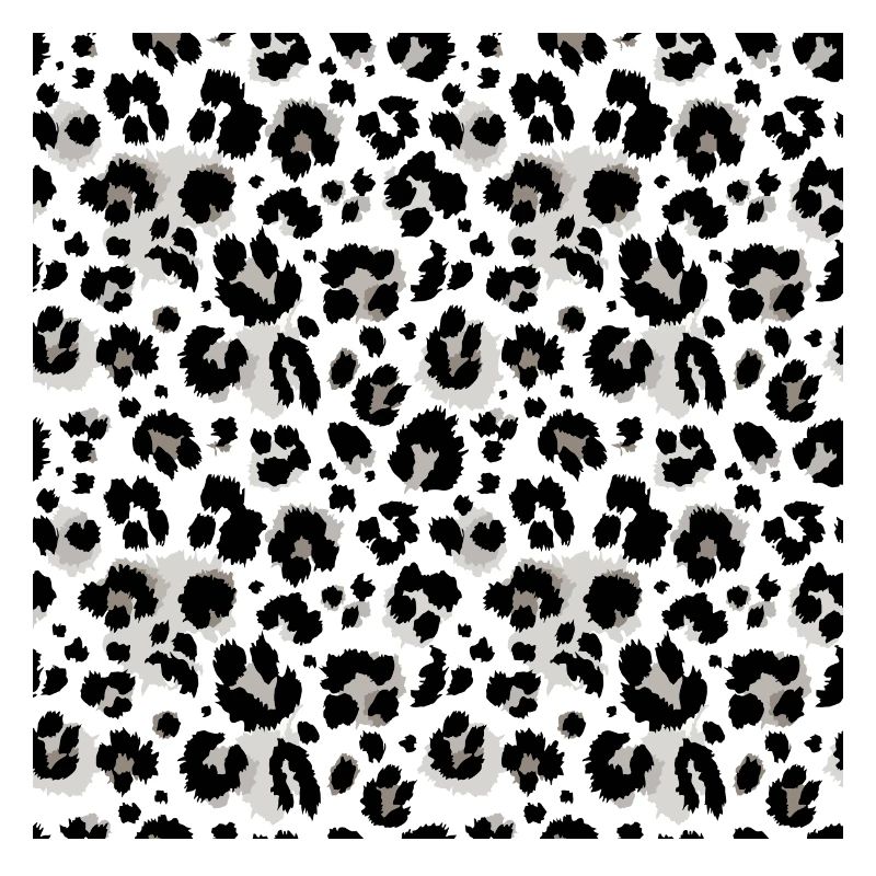 Easy-care animal print black and white pattern