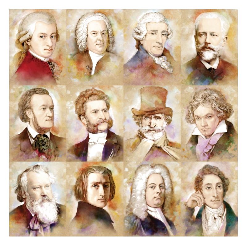 12 compositeurs : Mozart, Bach, Beethoven et plus