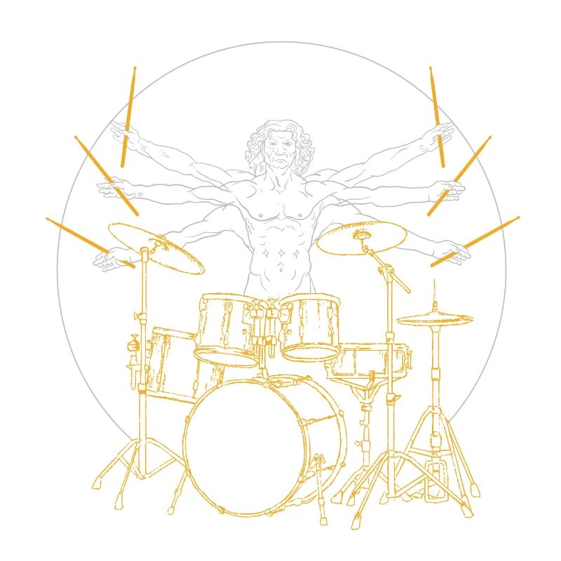Drums Da Vinci - Drummer Rock Gift