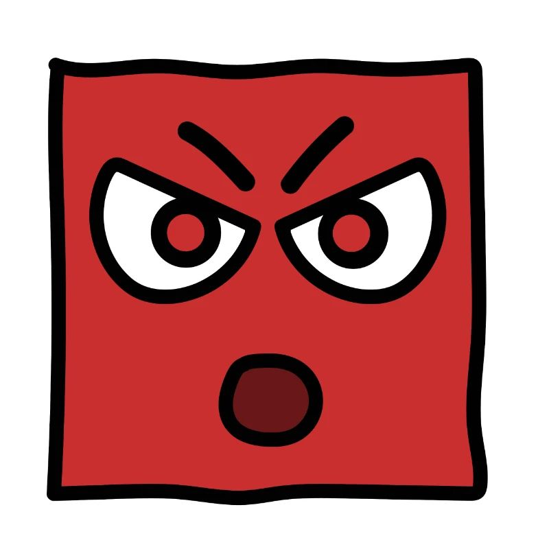 Funny Emoji Emoticon Expression Kawaii Square Face