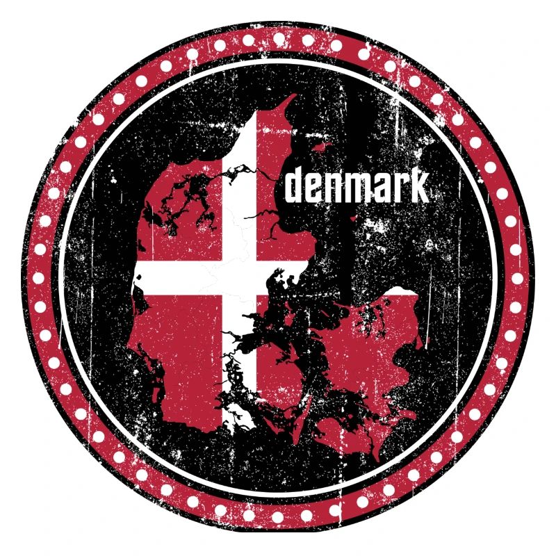 Denmark Map flag badge
