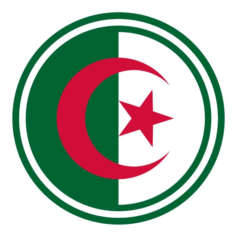 Drapeau de l’Algérie autour
