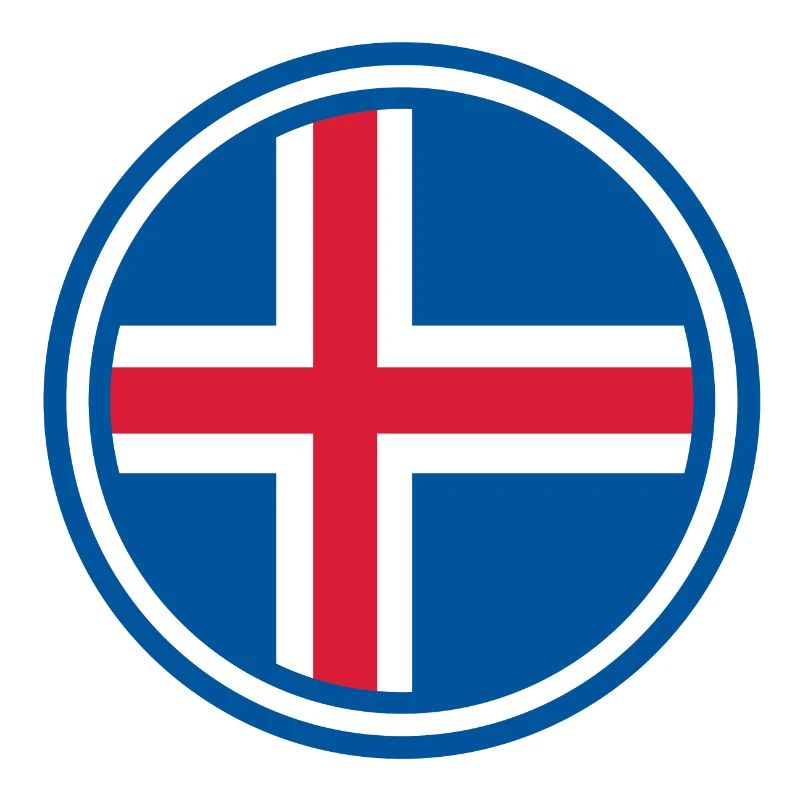 Drapeau Islande rond
