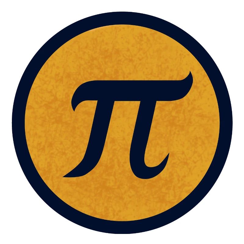 Pi-Symbol auf gelbem texturiertem Hintergrund