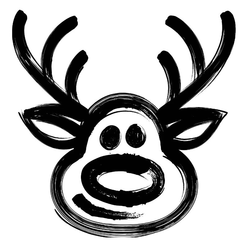 Christmas reindeer face deer