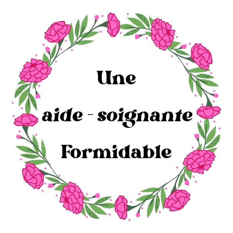 Une aide soignante formidable - couronne de fleurs