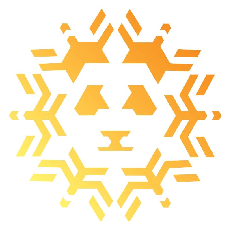 Panda Icon Sun Star Pattern Colors Icon