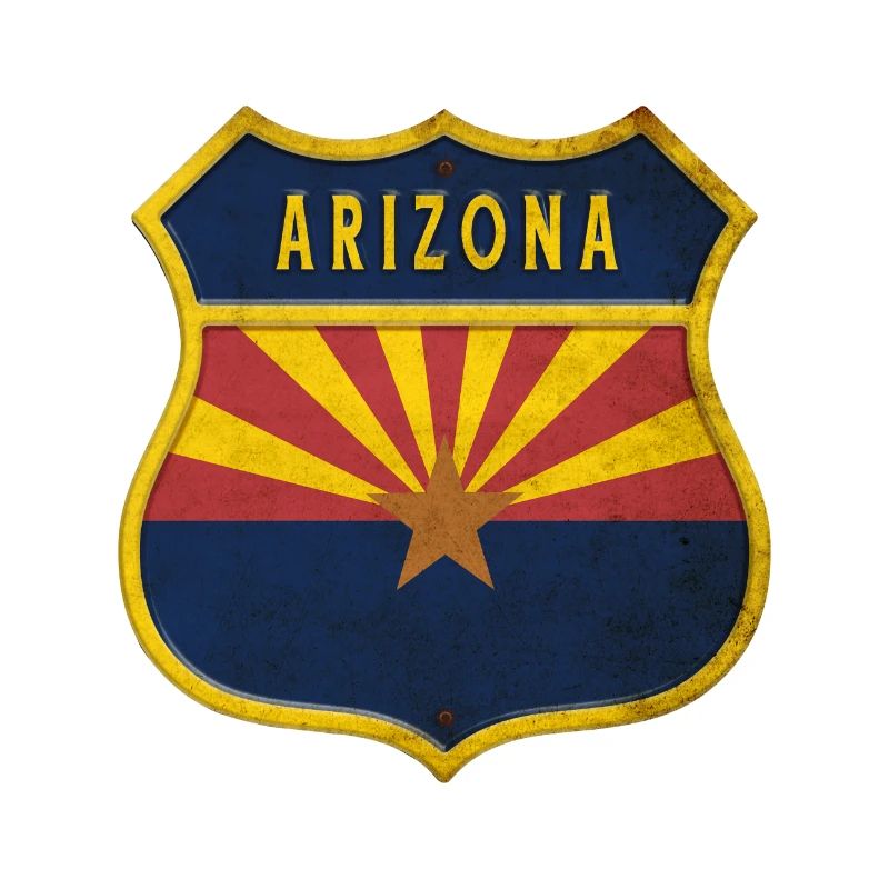 Arizona flags crest design
