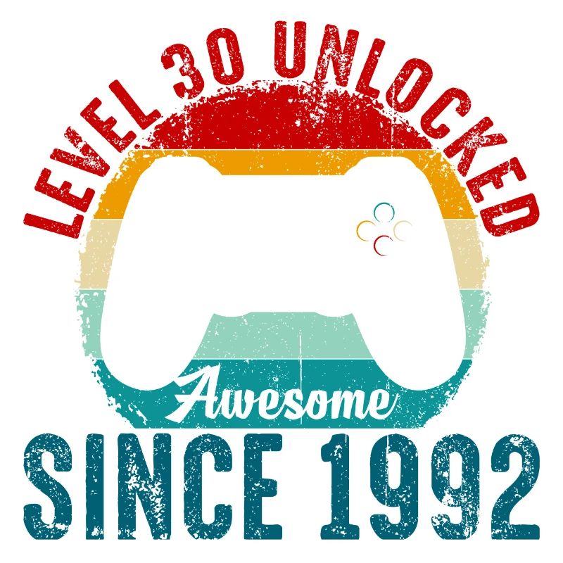 Level 30 Entsperrtes Retro-Controller-Tee