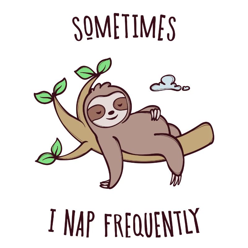 Sleeping Sloth Déclaration Jungle animale fatiguée