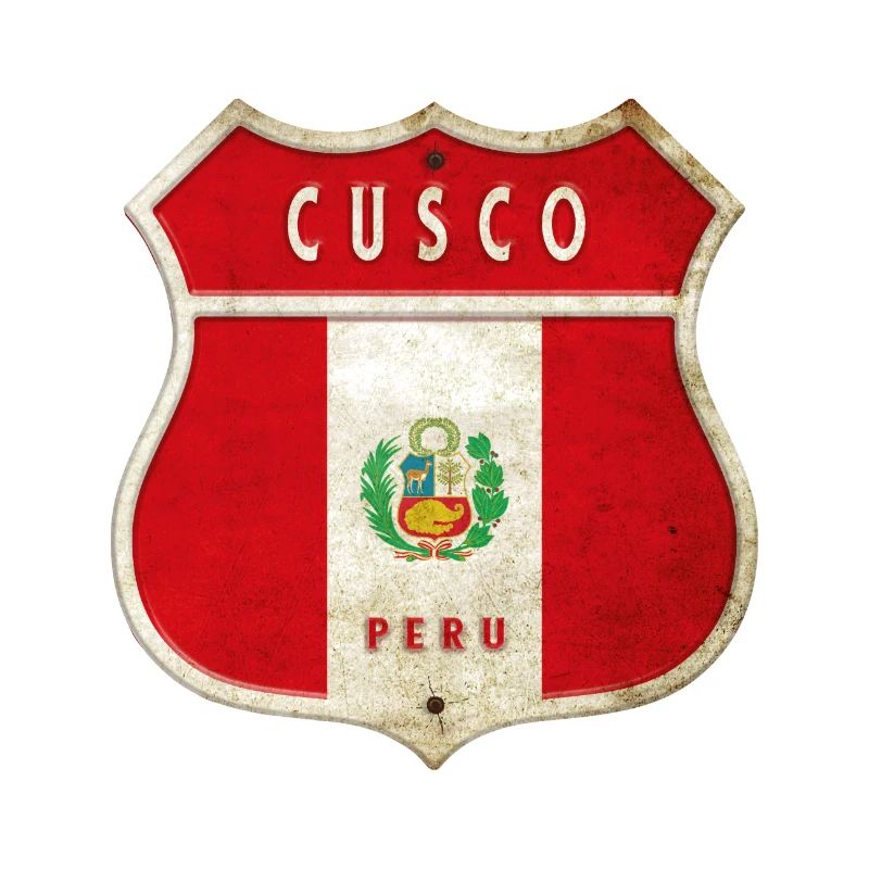 Cusco Peru Wappen Flaggen Design