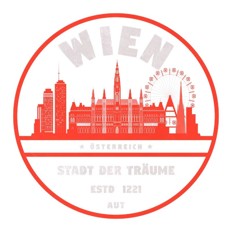 Wien Stadt der Träume Stempeldesign