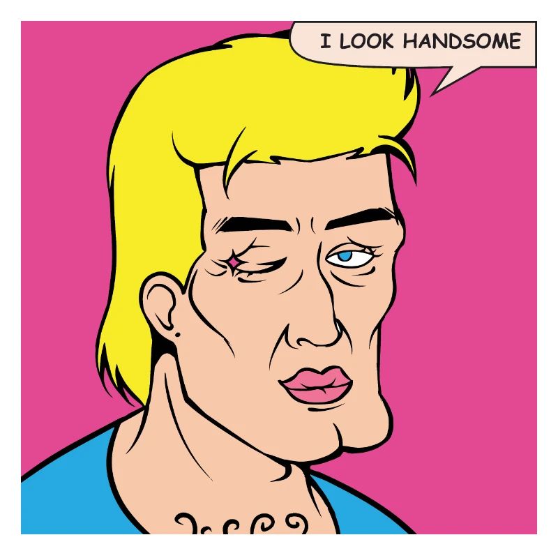 Pop Art self-praise in comic style
