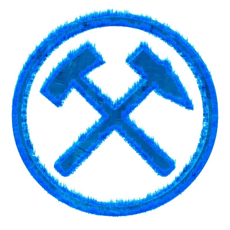 Hammer and mallet mining Schalke coal gift