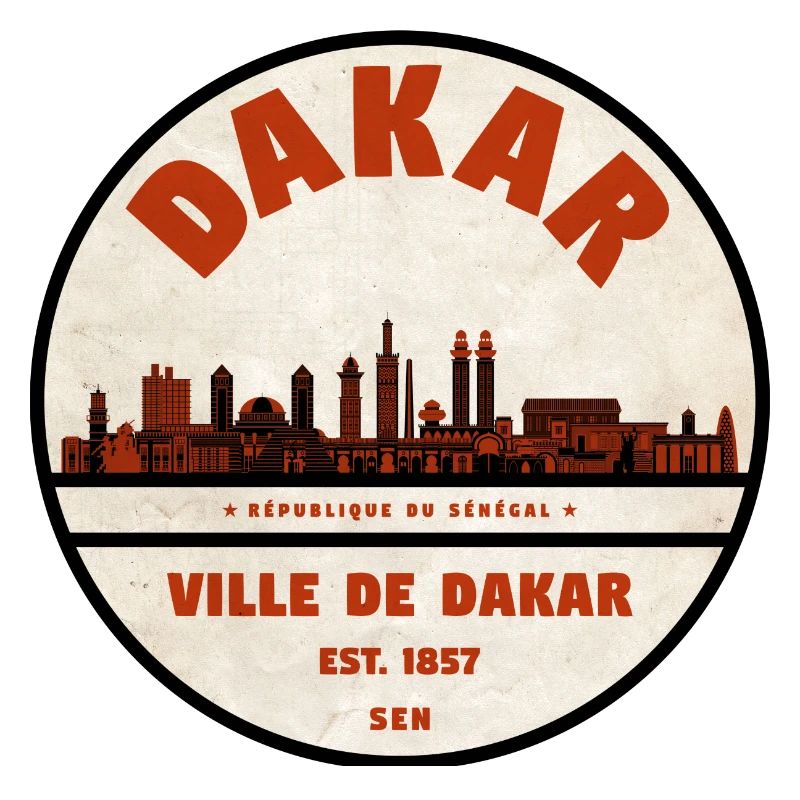 Dakar Skyline Retro-Emblem