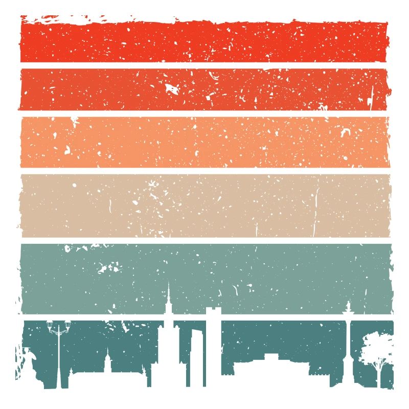 Sunset Skyline Gradient Tee