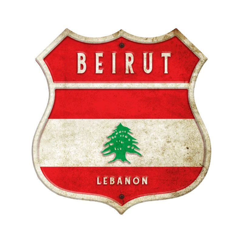 Beyrouth Liban Armoiries Drapeaux Design
