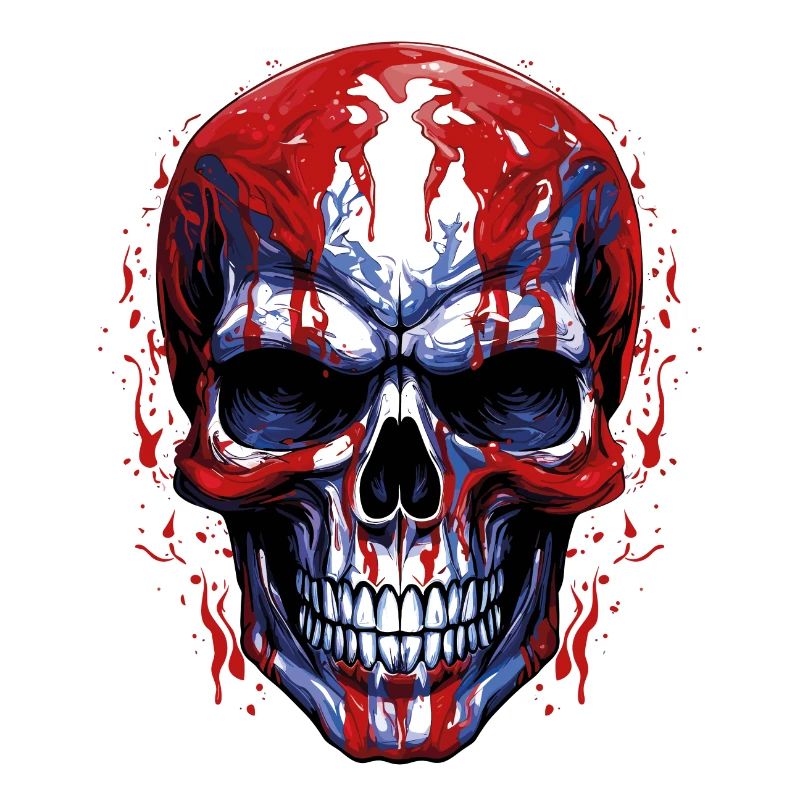 Flags Skull Graphic