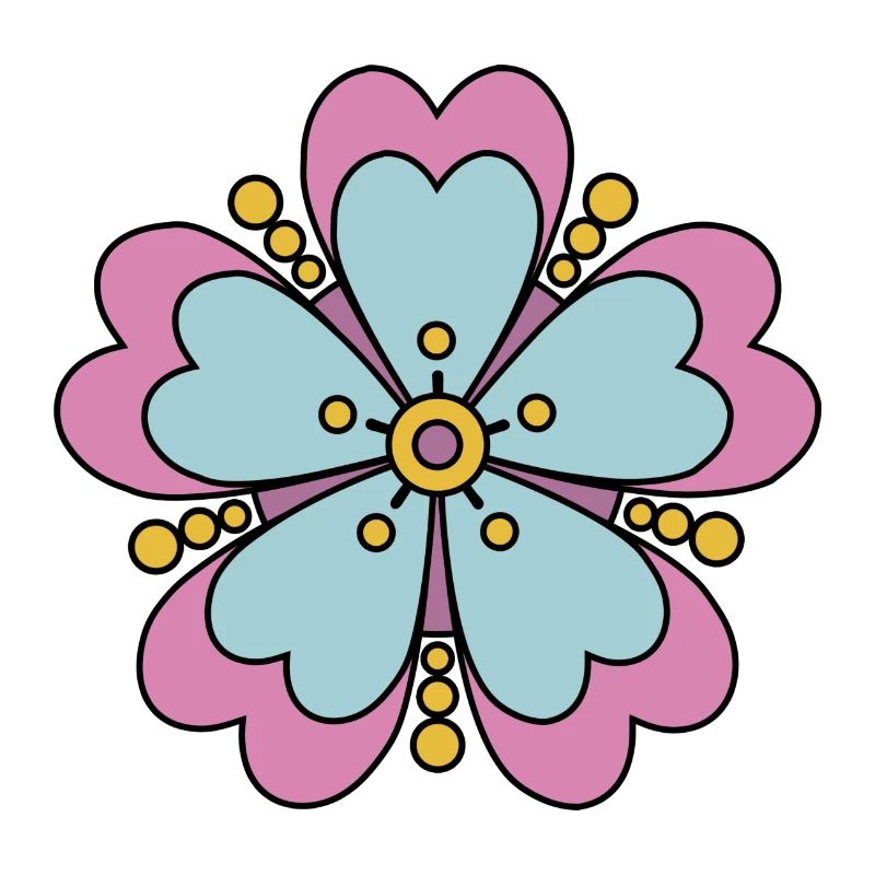 Niedliche Funky Hippie Boho Blume