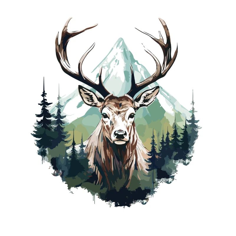 deer, roe deer, forest, mountain, trees, nature, winter