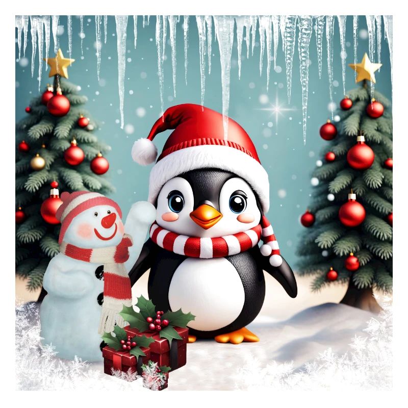 Pingouin drôle mignon