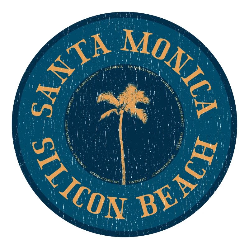 Logo rétro de Santa Monica – Style Silicon Beach