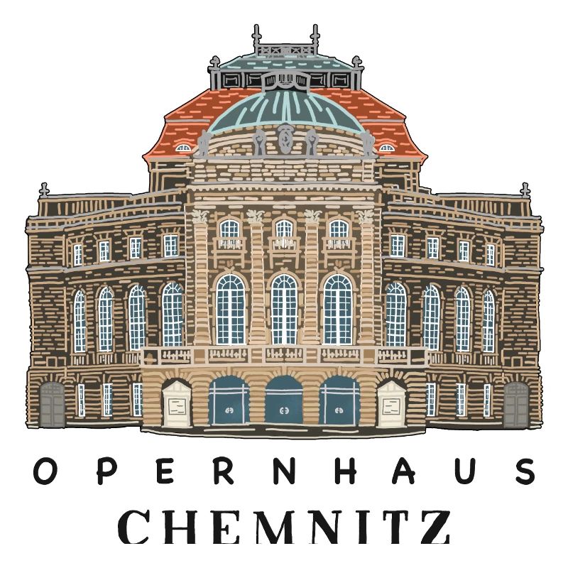 Chemnitz Opera House, Germany Drawing