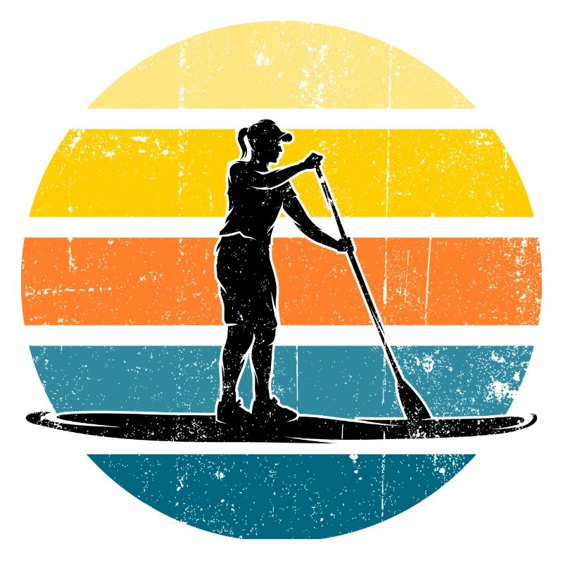 Sunset Paddleboard Silhouette
