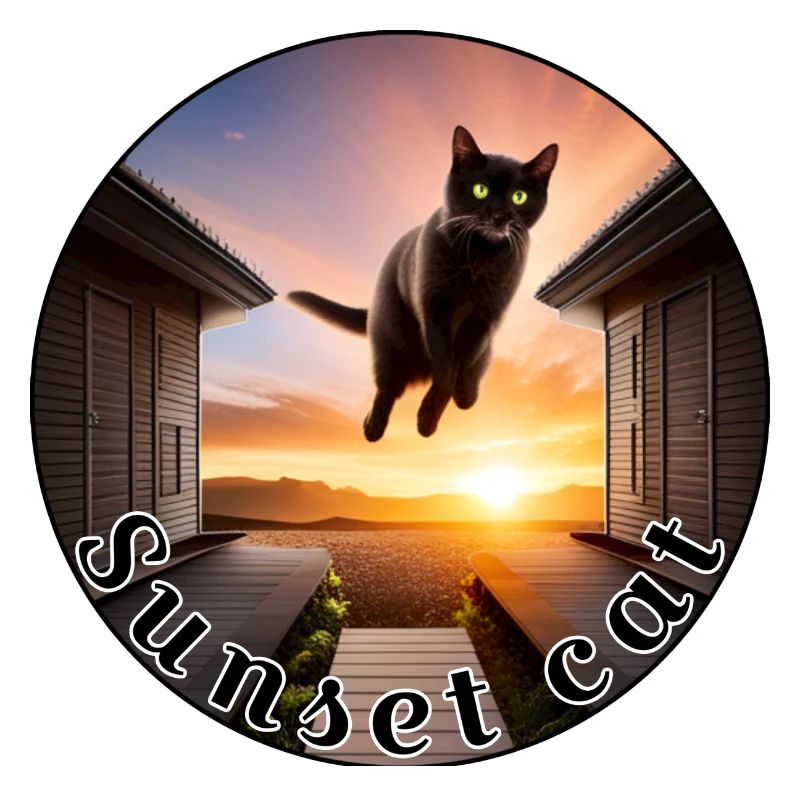 Coucher de soleil chat 2