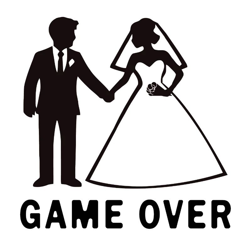 Brautpaar Game Over Hochzeit