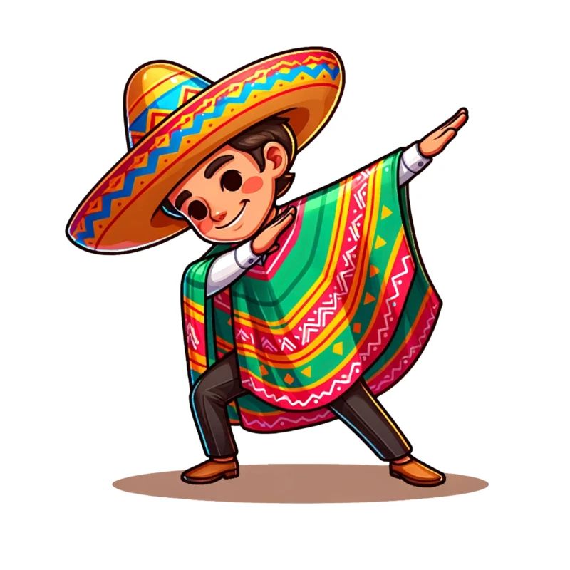 Mexican Poncho Costume Making the Dab.