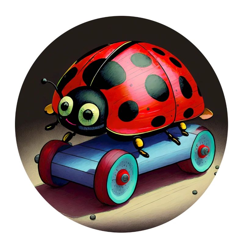 Ladybug sur le skateboard