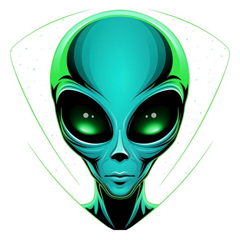 Green Alien Head – Alien UFO Outer Space