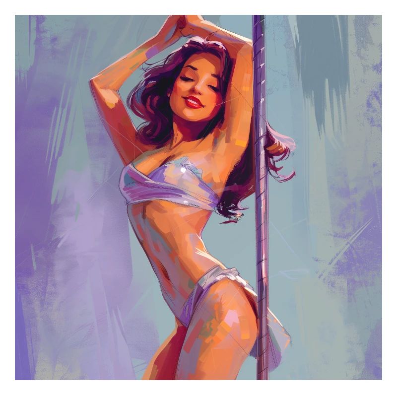 Poledancer feelin' herself