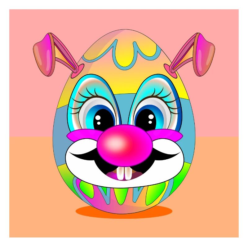 EASTER EGGS CLOWN EASTER BUNNY