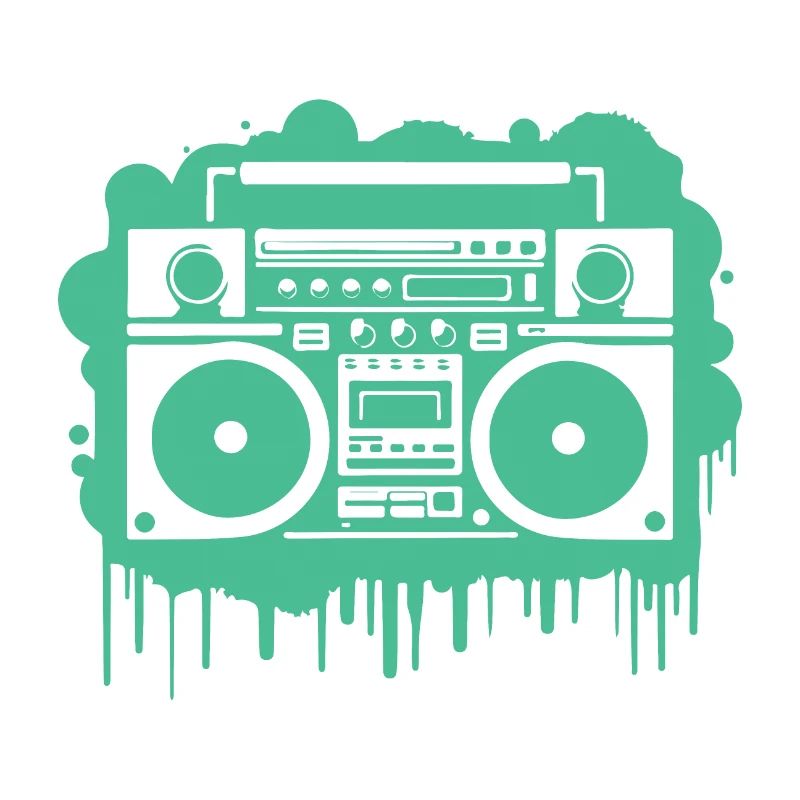 Cyan Ghettoblaster