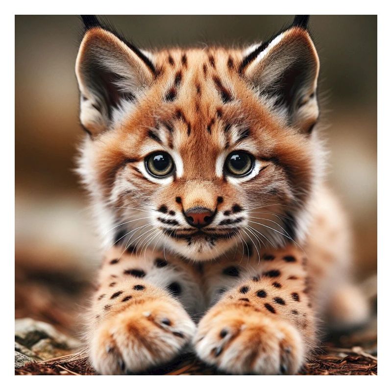 Iberian lynx cub