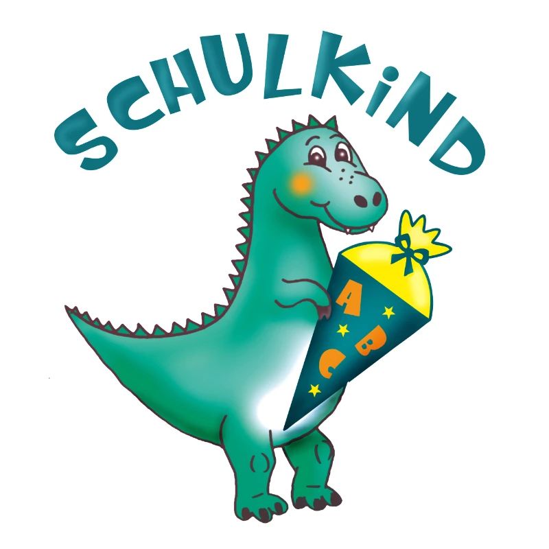 Schoolchild - Dino with Sugar Cone - Personalizable